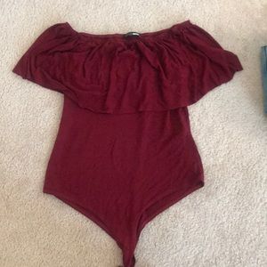 Off the shoulder body suit